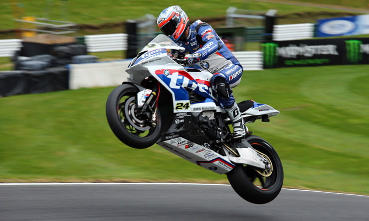 Christian Iddon gets airborne at The Mountain, Cadwell Park, 2016